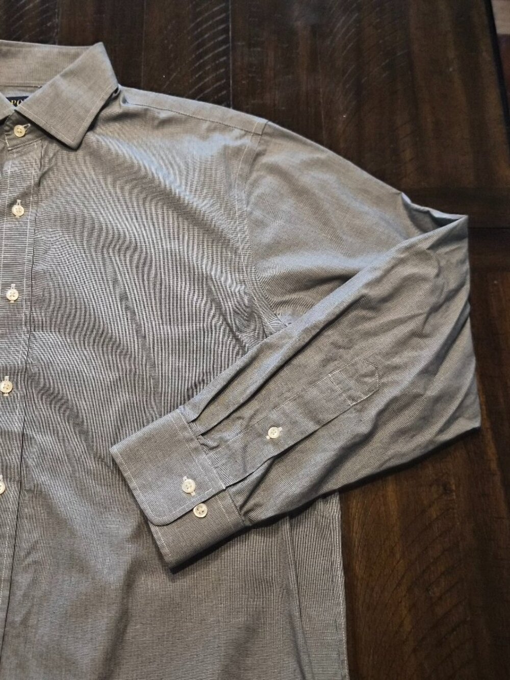 Polo Ralph Lauren Mens Easy Care Solid Gray Dress Shirt Size 16.5 32/33 G812